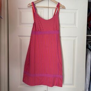 Nine West Diamalete Athletic Dress | Pink Purple and Orange Stripe | Size Medium